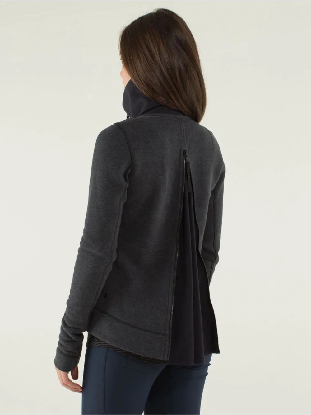 Vintage Lululemon En Route Jacket (First Release) Heathered Black/Charcoal Sz 6